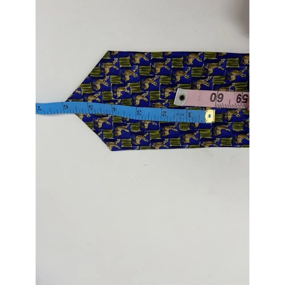 J. Garcia Collection Tie 100% Silk 1996‎ Estate VINTAGE Blue Green